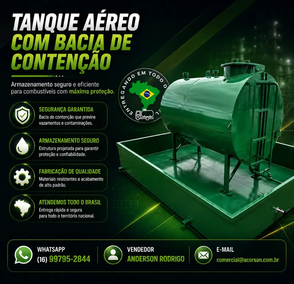 Tanque Aéreo Bipartido para Dois Produtos Distintos