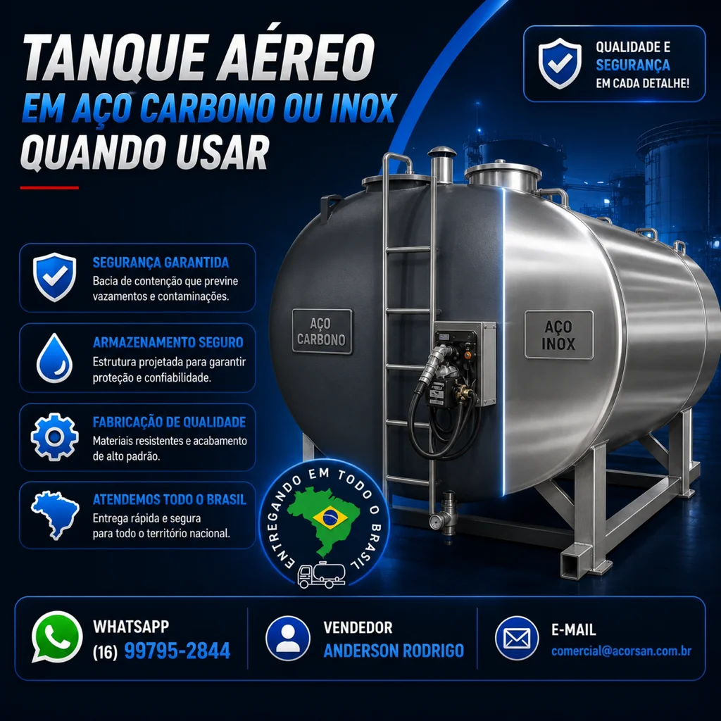 Tanque bipartido e compartimentação interna