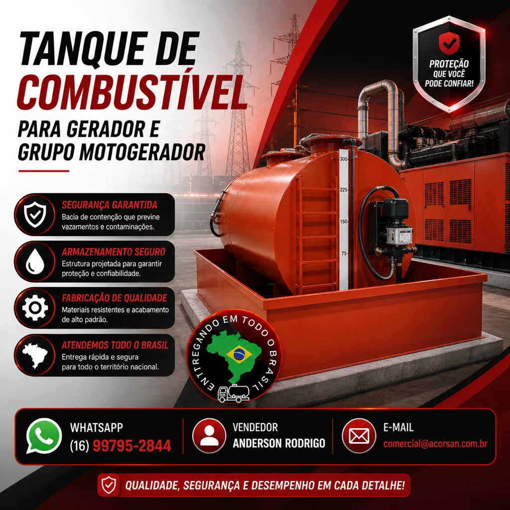 Tanque bipartido para diesel e óleo separados